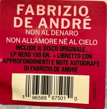 LP Fabrizio De André: Non Al Denaro Non All'Amore Nè Al Cielo 591130