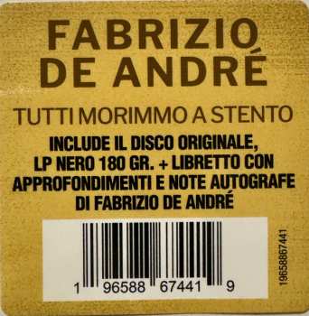 LP Fabrizio De André: Tutti Morimmo A Stento 569274