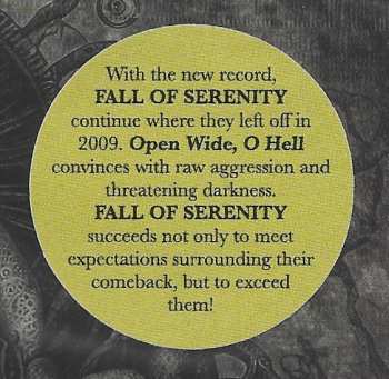 CD Fall Of Serenity: Open Wide, O Hell 551422