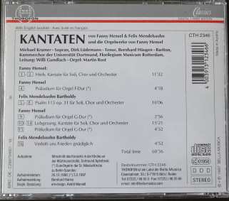 CD Fanny Mendelssohn Hensel: Kantaten (Und Die Orgelwerke Von F. Hensel) 320626