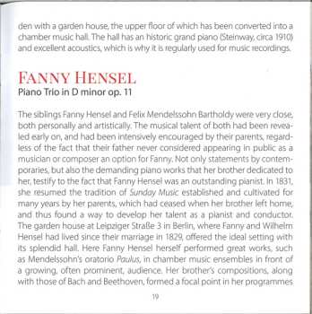 CD Fanny Mendelssohn Hensel: Klaviertrios 582411