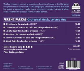 CD Farkas Ferenc: Orchestral Music, Volume One: Music For Chamber Orchestra 424307