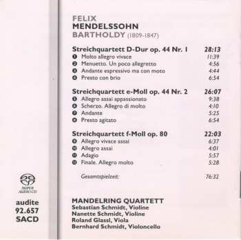 SACD Felix Mendelssohn-Bartholdy: Complete Chamber Music For Strings Vol. II 286749