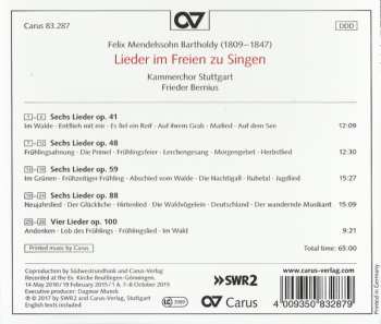 CD Felix Mendelssohn-Bartholdy: Lieder Im Freien Zu Singen 120087