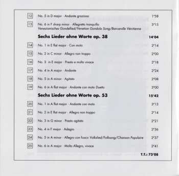 2CD Felix Mendelssohn-Bartholdy: Lieder Ohne Worte ∙ Variations Sérieuses 120048