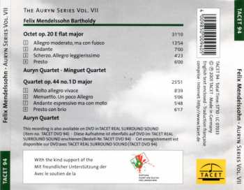 CD Felix Mendelssohn-Bartholdy: Octet E Flat Major Op. 20, Quartet D Major Op. 44 No. 1 147098