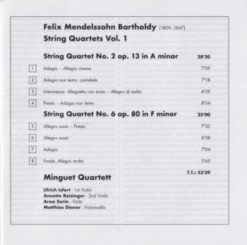 CD Felix Mendelssohn-Bartholdy: String Quartets 2 & 6 150859