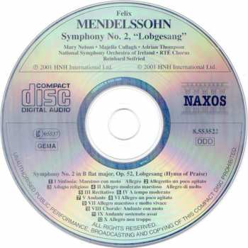 CD Felix Mendelssohn-Bartholdy: Symphony No. 2 "Lobgesang" 328830