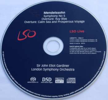 Blu-ray/SACD The London Symphony Orchestra: Symphony No 5 'Reformation' 319056