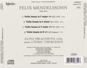 CD Felix Mendelssohn-Bartholdy: Violin Sonatas 552523