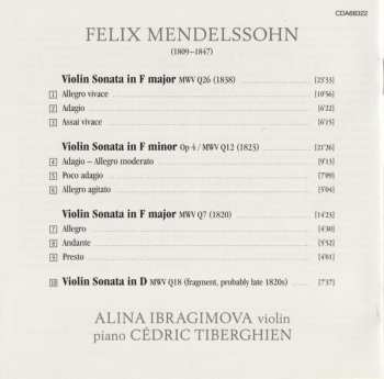 CD Felix Mendelssohn-Bartholdy: Violin Sonatas 552523