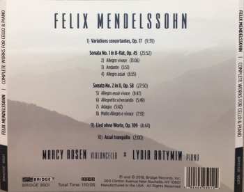 CD Felix Mendelssohn-Bartholdy: Complete Works For Cello & Piano 462583