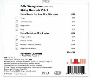 CD Felix Weingartner: String Quartets Vol. 2 357075