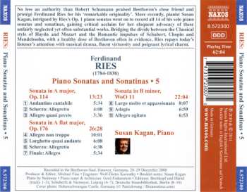 CD Ferdinand Ries: Piano Sonatas And Sonatinas • 5 605239