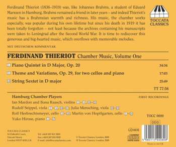 CD Ferdinand Thieriot: Chamber Music Volume One 477191