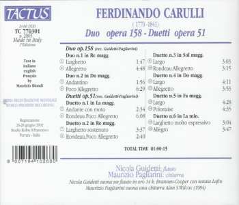 CD Ferdinando Carulli: Duo Opera 158 • Duet Opera 51 545550