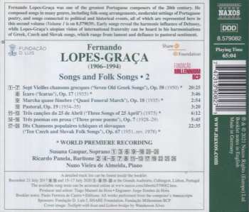 CD Fernando Lopes-Graça: Songs and Folksongs 2 601342