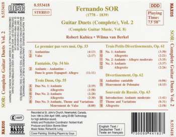 CD Fernando Sor: Guitar Duets (Complete), Vol. 2 288549