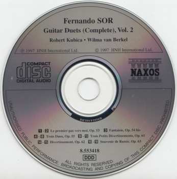 CD Fernando Sor: Guitar Duets (Complete), Vol. 2 288549