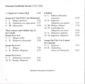 CD Giacomo Gotifredo Ferrari: Sonatas & Balleti 455457