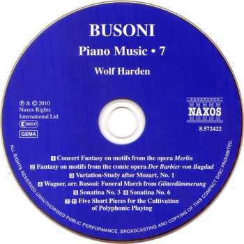 CD Ferruccio Busoni: Piano Music • 7 120373