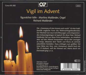 CD Figuralchor Köln: Vigil Im Advent 399158