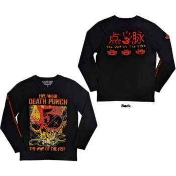 Merch Five Finger Death Punch: Five Finger Death Punch Unisex Long Sleeve T-shirt: The Way Of The Fist (back & Sleeve Print) (large) L