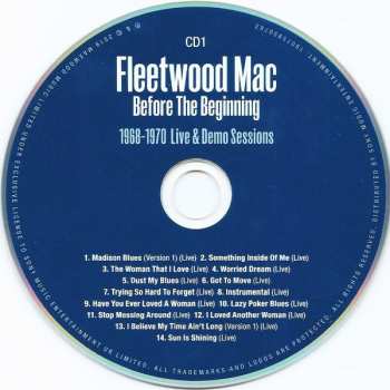 3CD Fleetwood Mac: Before The Beginning (1968-1970 Live & Demo Sessions) 519105