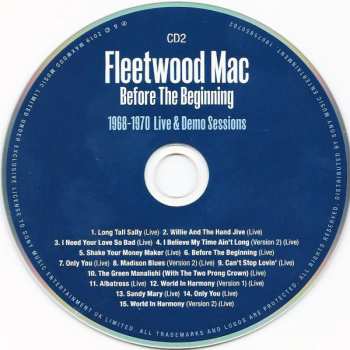 3CD Fleetwood Mac: Before The Beginning (1968-1970 Live & Demo Sessions) 519105