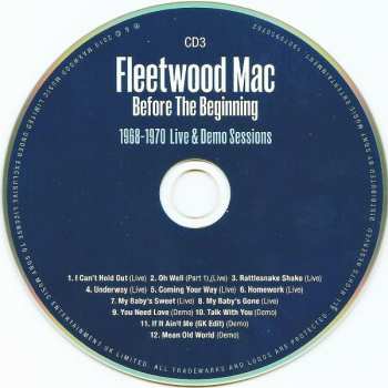 3CD Fleetwood Mac: Before The Beginning (1968-1970 Live & Demo Sessions) 519105