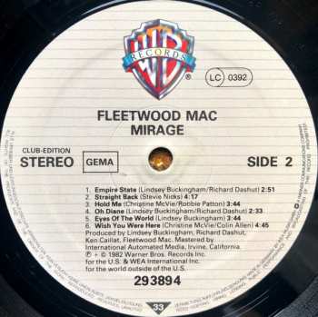 LP Fleetwood Mac: Mirage 633150