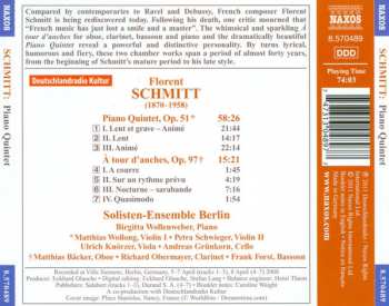 CD Florent Schmitt: Piano Quintet, op. 51 - A Tour D'Anches, Op. 97 150168