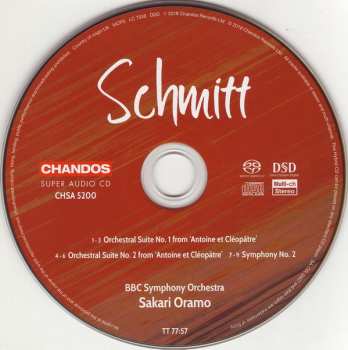 SACD Florent Schmitt: Suites From ‘Antoine Et Cléopâtre’ / Symphony No. 2 559502