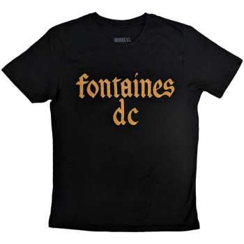 Merch Fontaines D.C.: Fontaines D.c. Unisex T-shirt: Gothic Logo (xx-large) XXL