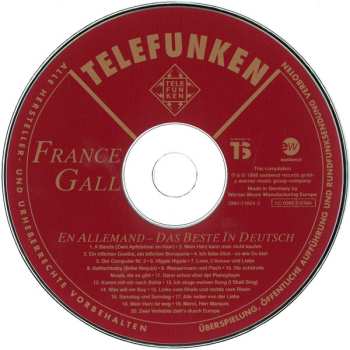 CD France Gall: En Allemand - Das Beste In Deutsch 628455