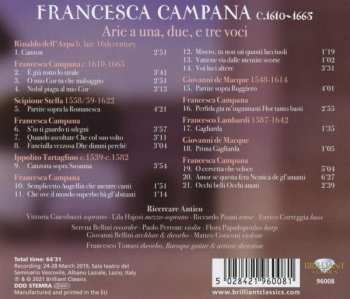 CD Francesca Campana: Arie A Una, Due E Tre Voci 485116