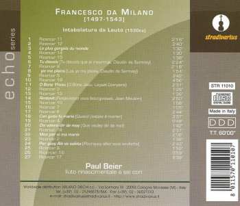 CD Francesco Canova da Milano: Intabolatura Da Leuto (1530ca) 288899