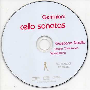 CD Francesco Geminiani: Cello Sonatas  324105