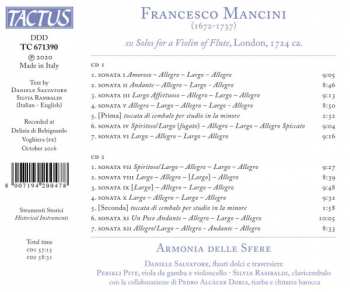 2CD Francesco Mancini: XII Solos London 1724 280065