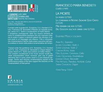 CD Fra Francesco Maria Benedetti: La Morte: Cantate Morali 586355