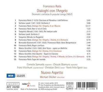 CD Francesco Ratis: Dialoghi Con Angeli - Dramatic Cantatas & Popular Songs (1657) 544159