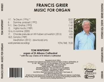 CD Francis Grier: Music For Organ 631498