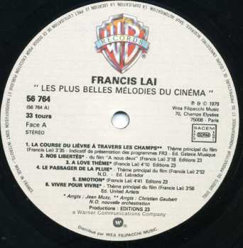 LP Francis Lai: Les Plus Belles Mélodies Du Cinéma 623872