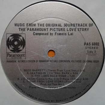 LP Francis Lai: Music From The Original Soundtrack Of The Paramount Picture Love Story 623888