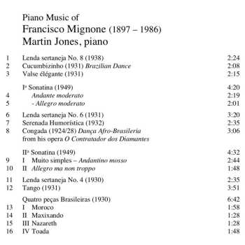 CD Francisco Mignone: Piano Music Of Francisco Mignone 576236