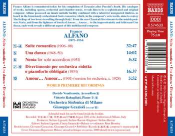 CD Franco Alfano: Suite Romantica • Una Danza • Divertimento 642750