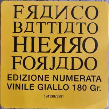 LP Franco Battiato: Hierro Forjado CLR | LTD | NUM 595364