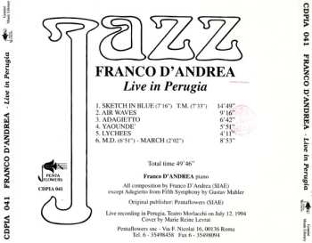 CD Franco D'Andrea: Live In Perugia 656183