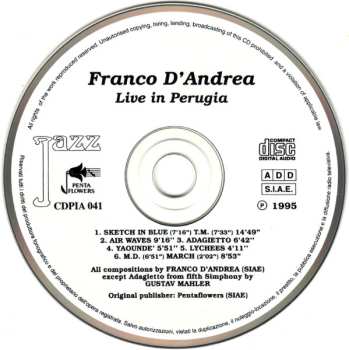 CD Franco D'Andrea: Live In Perugia 656183