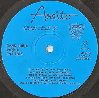 LP Frank Emilio: Frank Emilio Presenta A Frank Emilio 613691